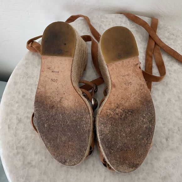 MOVING SALE EVERYTHING MUS GO - Alexander Wang Taylor Suede Wrap Wedge Sandal - Picture 9 of 12